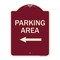 Signmission Parking Area with Left Arrow Heavy-Gauge Aluminum Architectural Sign, 24" x 18", BU-1824-23466 A-DES-BU-1824-23466 - alternate 1